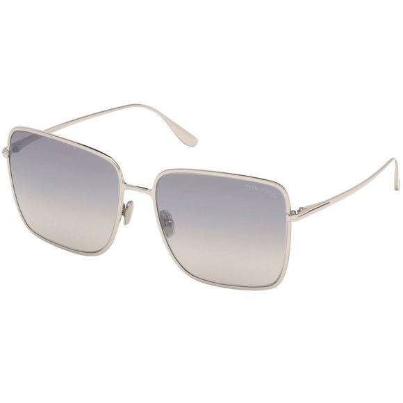 NEW Tom Ford Heather TF739 16B Silver Square Metal Sunglasses Frame 60-17-140 main image 10
